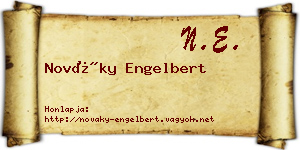 Nováky Engelbert névjegykártya
